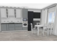 Готовая кухня Орлеан 2,7м Кантри белый/Кантри серый