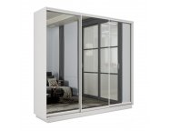Шкаф-купе Экспресс-2 1800х2200х450 Белый снег (3 зеркала)