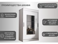 Шкаф-купе Элегант 01 Белый гладкий