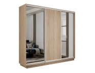 Шкаф-купе Экспресс-2 1800х2400х450 Сонома (Зеркало/ДСП/зеркало)