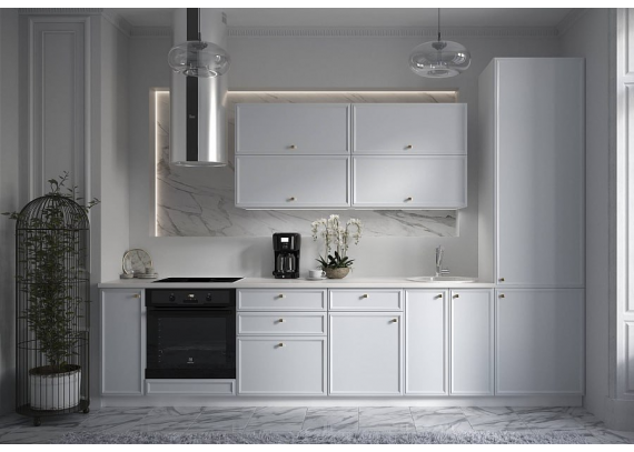 Модульная кухня Беверли Роял 3200 French Gray МДФ прямая