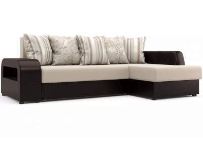 Угловой диван Марго 1 (24) УП коричневый/бежевый