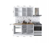 Модульная кухня Прага 1,5м Белое дерево