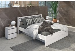 Кровать Лиана 1,6м Дуб крафт белый/Графит