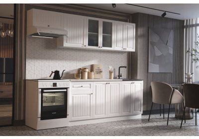 Готовая кухня Хозяюшка 2,4м Белая акация МДФ