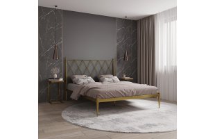 Кровать Альберта 1,6м золотой АБ.160.200.З