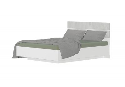 Кровать 1,6 Ева белый текстурный/бетонный камень