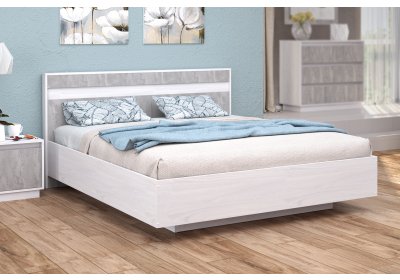 Кровать Бетти 1,6м анкор светлый/бетонный камень