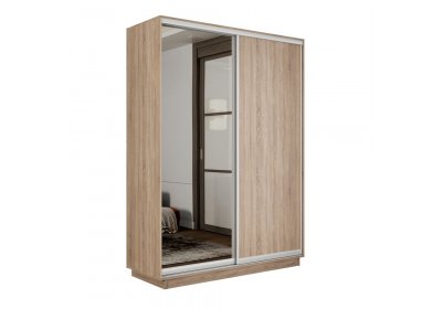 Шкаф-купе Экспресс-2 1600х2200х600 Сонома (ДСП/зеркало)