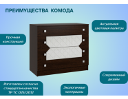 Комод Николь Венге/Лиственница светлая