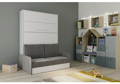 Кровать-трансформер 1,4м «Practice Sofa» Белый классический