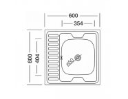 Мойка кухонная КромРус S 409 RUS (чаша справа)