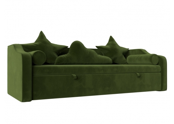 Детский диван-кровать Рико Микровельвет Зеленый
