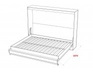 Шкаф-кровать Strada 18мм 160x200 Серый асфальт